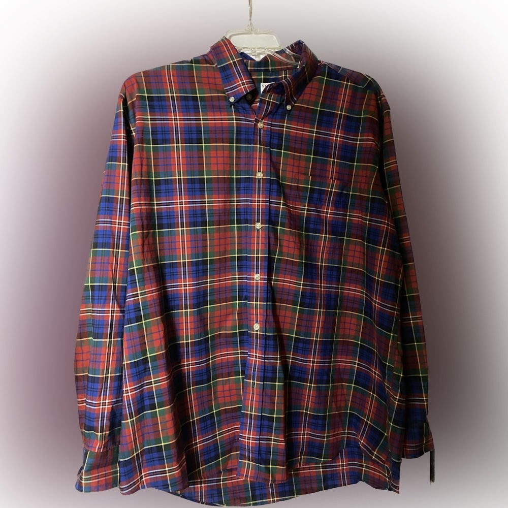 Classic Red Plaid Men’s SERO by Forsyth XL Button Up Shirt Long Sleeve